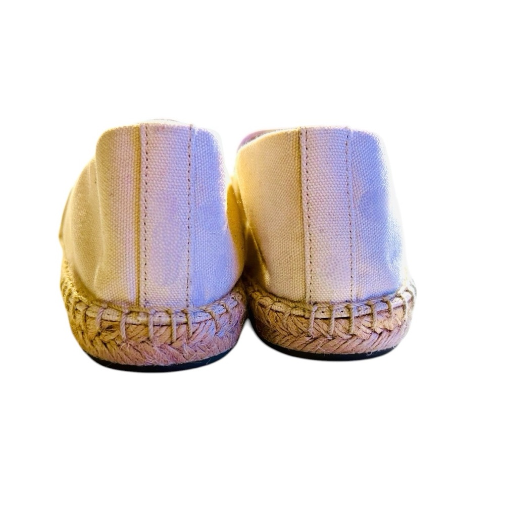 Tory Burch Everly Canvas Espadrilles Double T Logo Jute Sole Comfy Size 8 - Picture 6 of 7